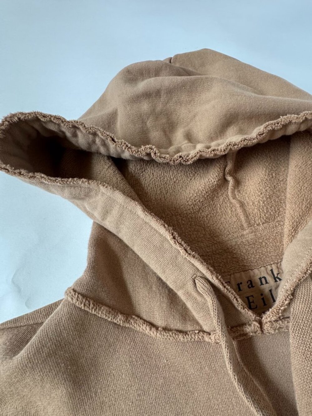 Frank & Eileen Womens S Kane Capelet Hoodie LAB521TF Camel Tan Sweatshirt - Picture 5 of 8